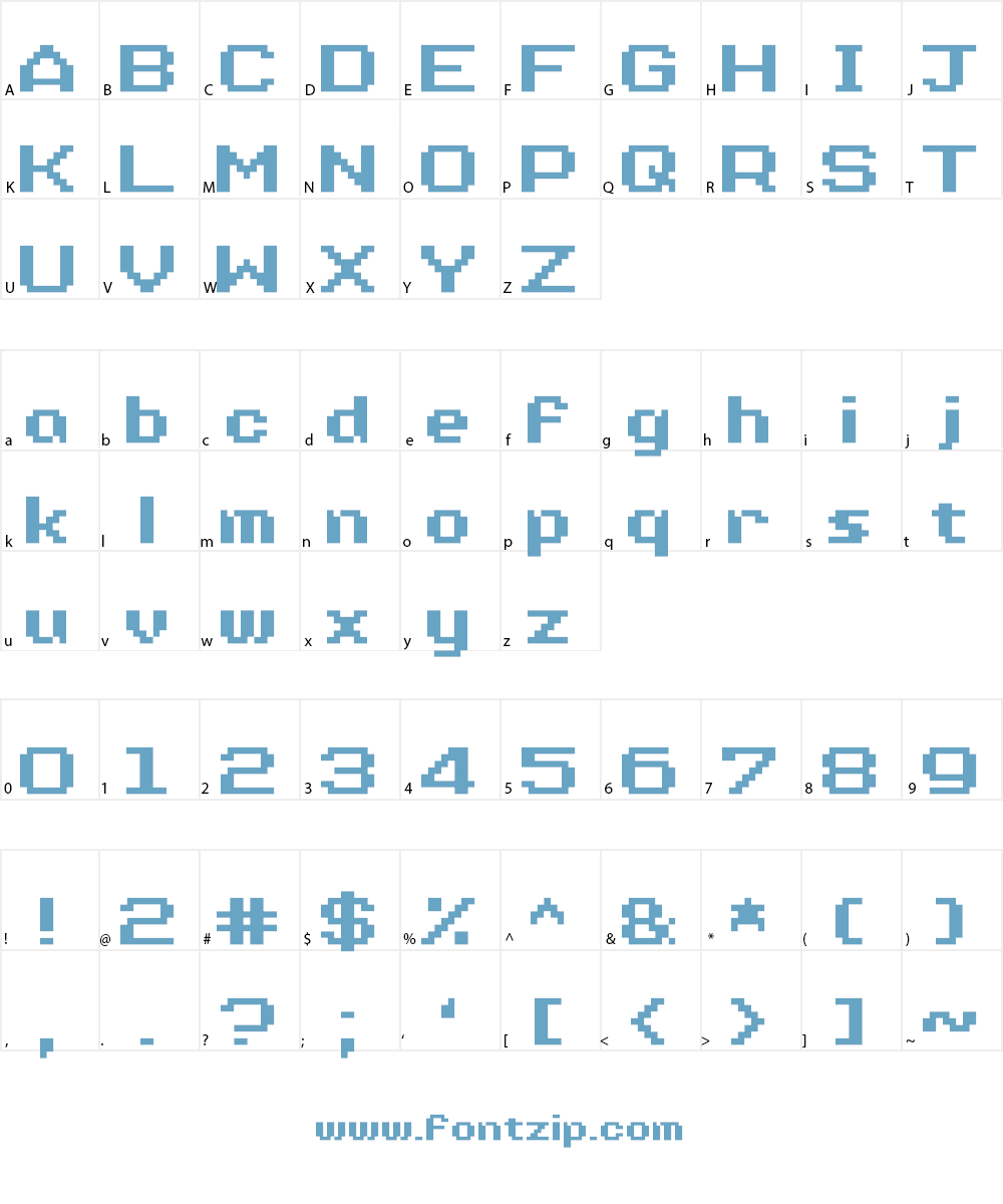 Nineteen Ninety Seven Font Character